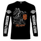 Харлей Дейвидсън, Harley Davidson, Eagle,мъжка тениска,блуза с дълъг ръкав, 100% памук, S дo 5XL